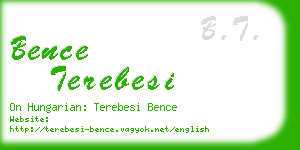 bence terebesi business card